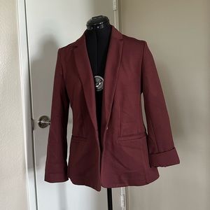 Old Navy Women’s Burgundy Jersey Stretch Knit Blazer